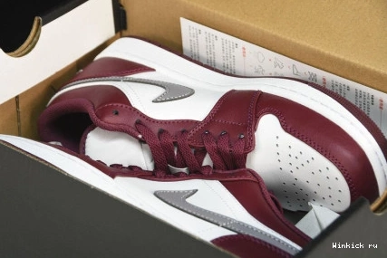 White 1 Jordan Bordeaux Low 1001